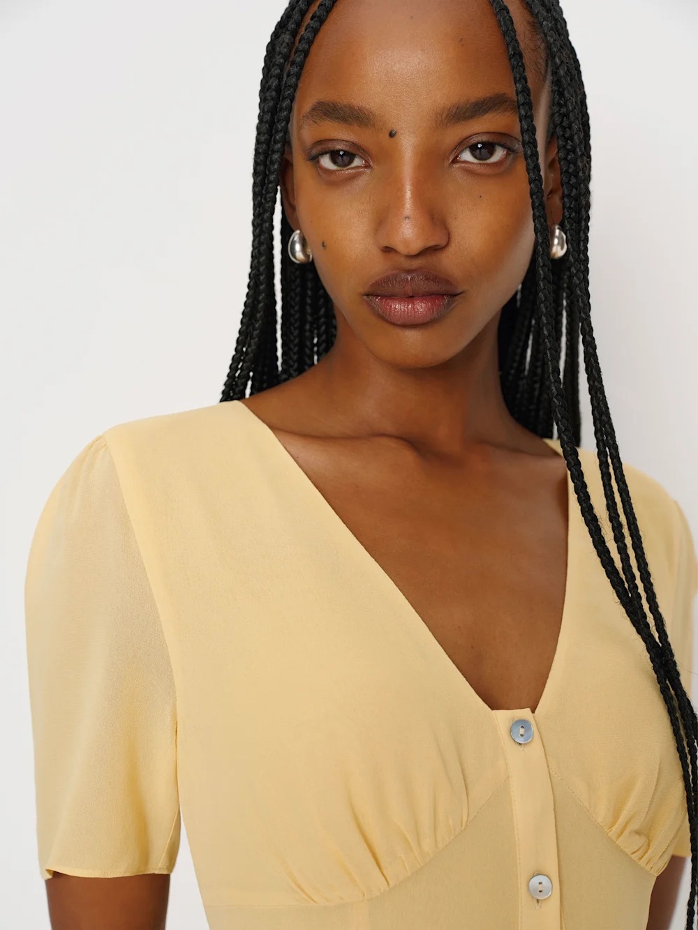 NWOT Reformation Lise Dress Yellow - Size 8 - Picture 3 of 8